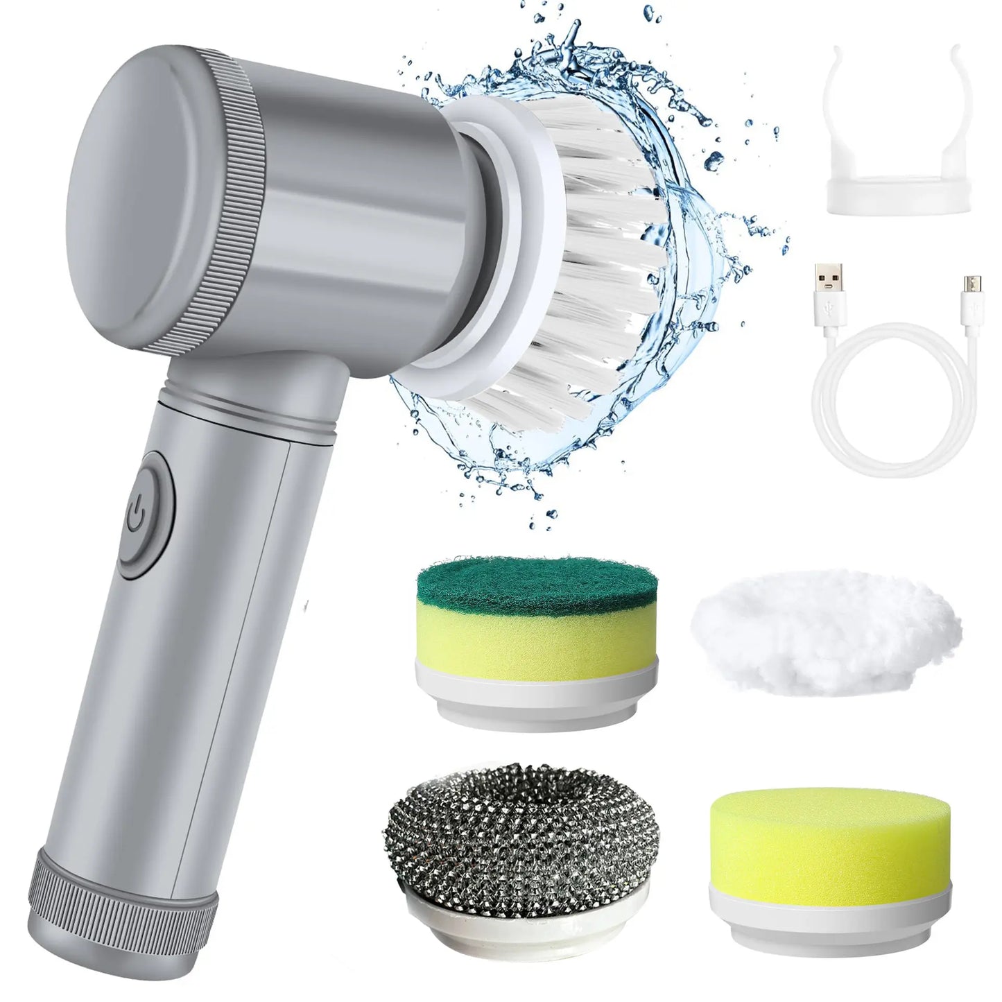 Brosse Électrique 5 en 1 – Nettoyage Sans Effort!